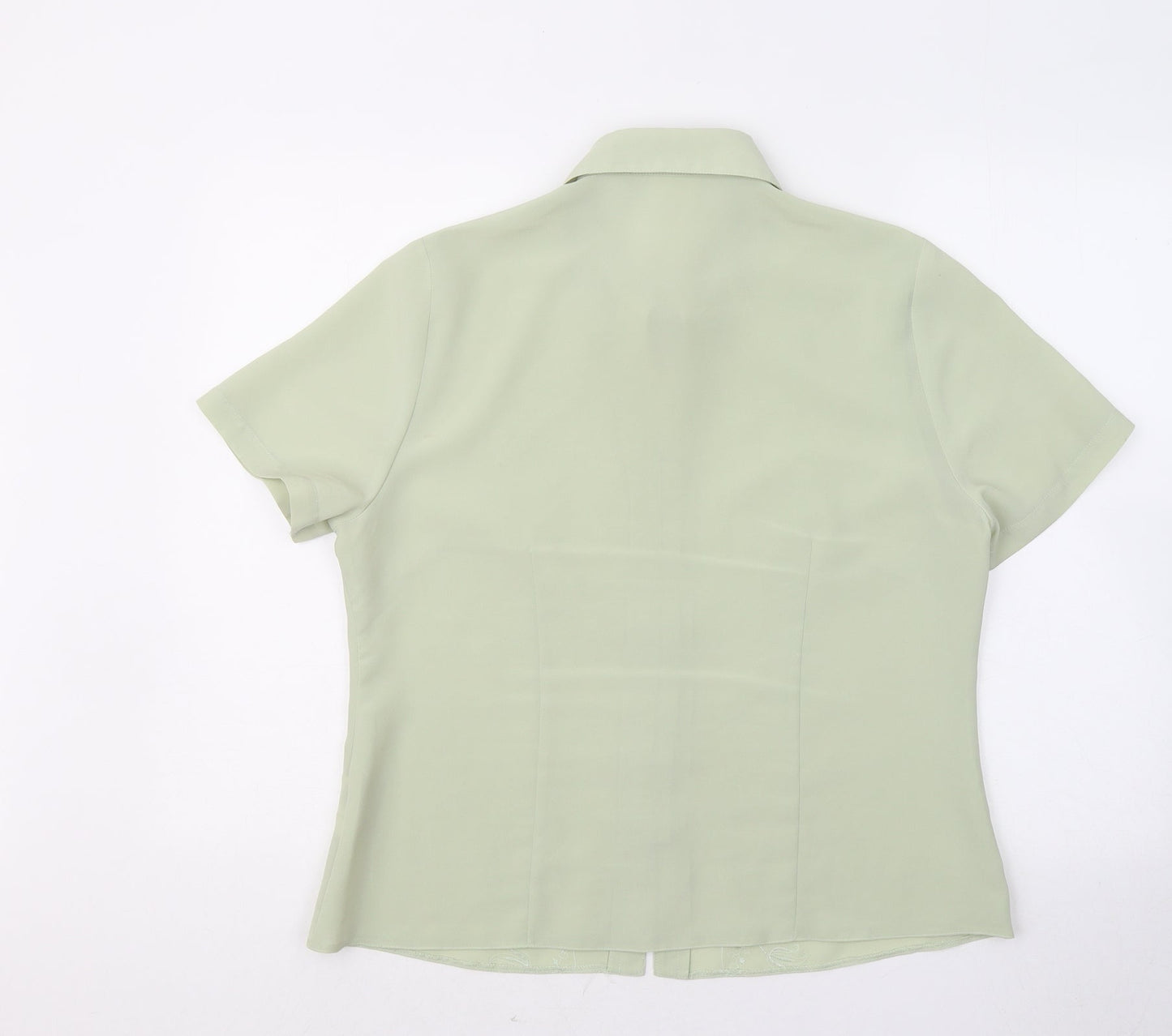 Womens UK Size 16 Fosby Green Basic Button-Up