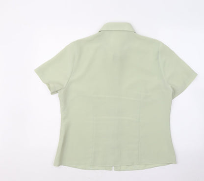 Womens UK Size 16 Fosby Green Basic Button-Up