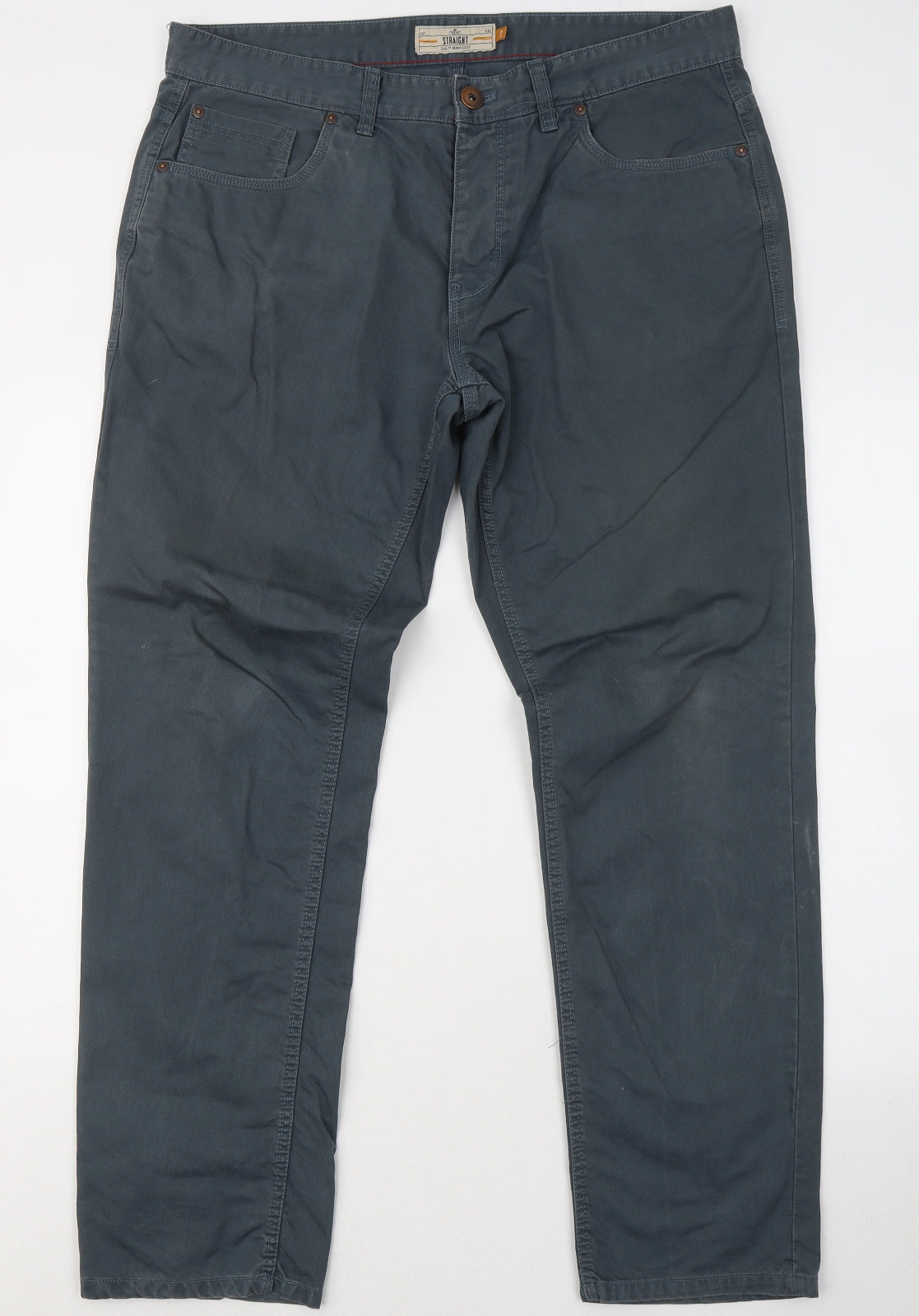 Womens UK Size 34 in NEXT Regular Fit Chino Blue Trousers