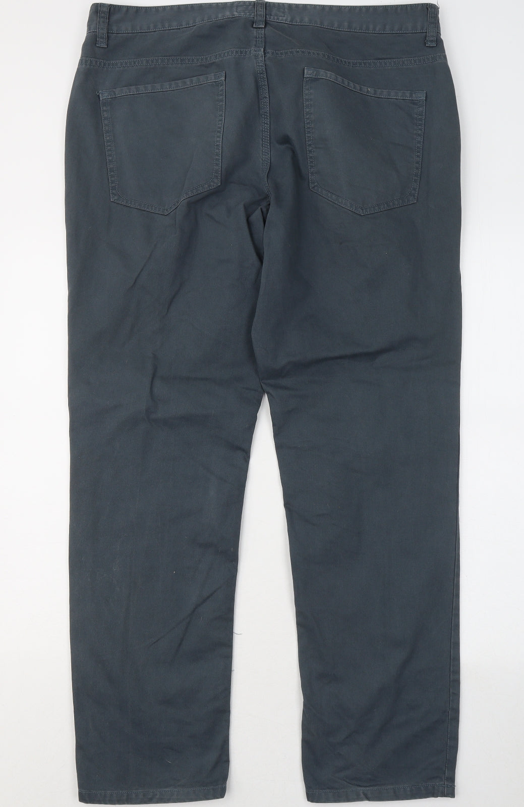 Womens UK Size 34 in NEXT Regular Fit Chino Blue Trousers