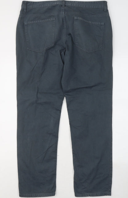 Womens UK Size 34 in NEXT Regular Fit Chino Blue Trousers