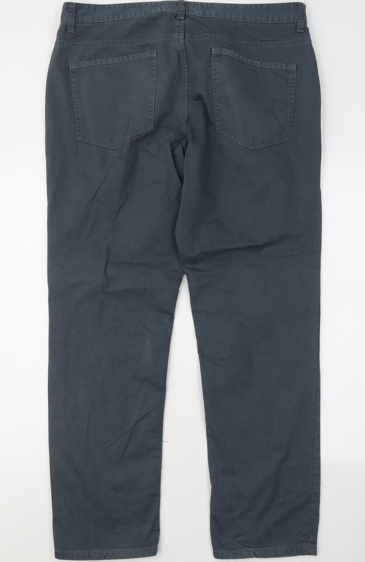 Womens UK Size 34 in NEXT Regular Fit Chino Blue Trousers
