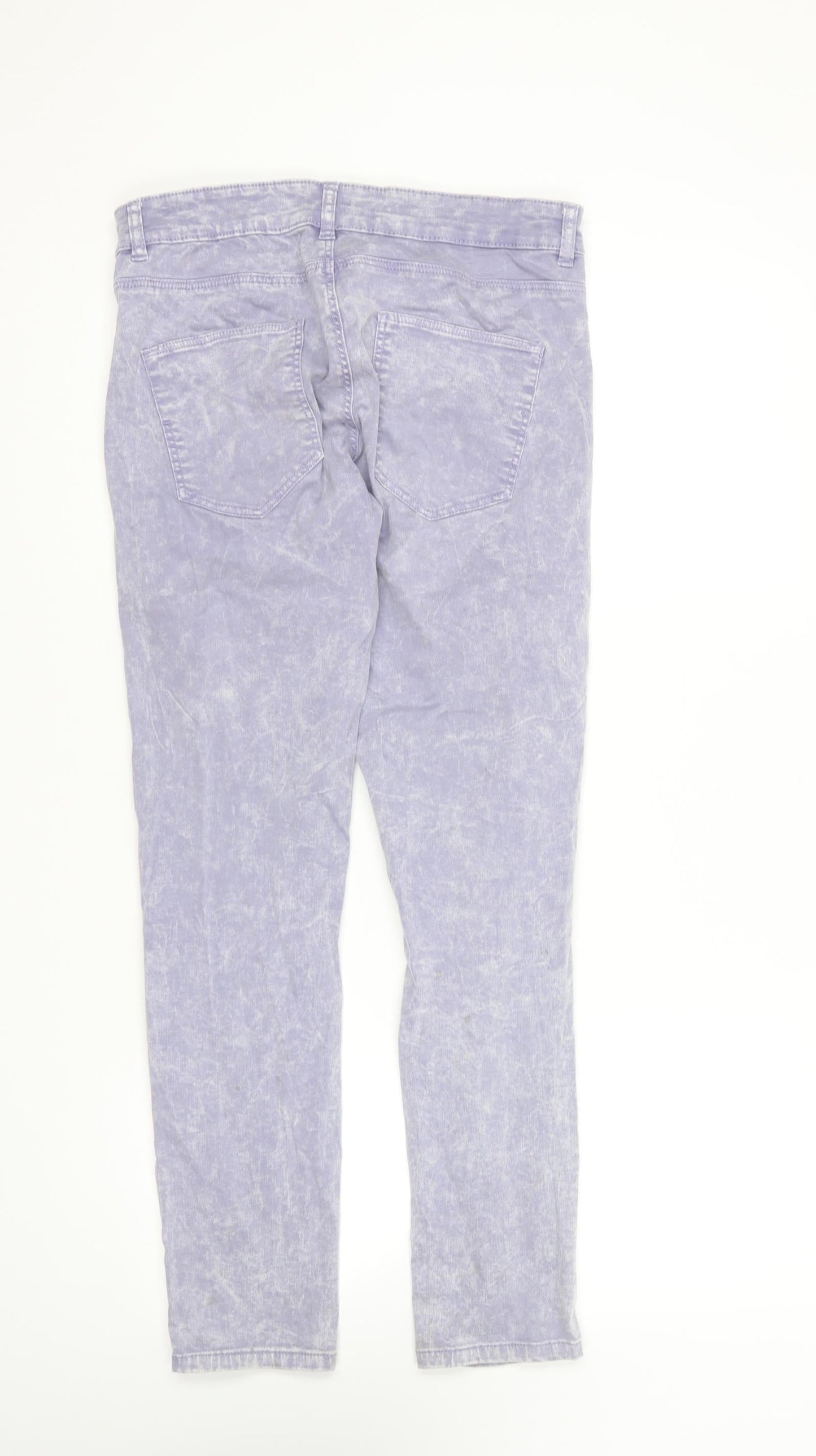 Womens UK Size 12 Preworn Regular Fit Skinny Purple Jeans