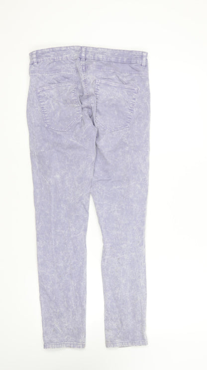 Womens UK Size 12 Preworn Regular Fit Skinny Purple Jeans