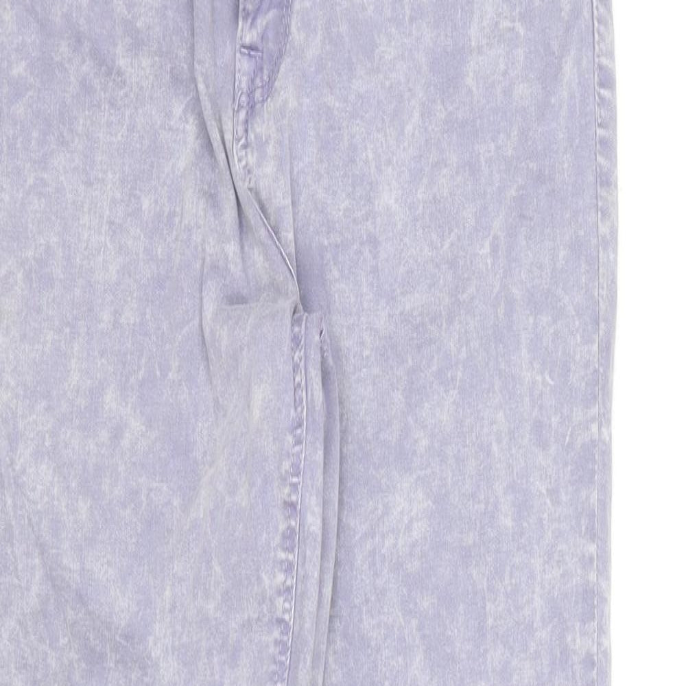 Womens UK Size 12 Preworn Regular Fit Skinny Purple Jeans