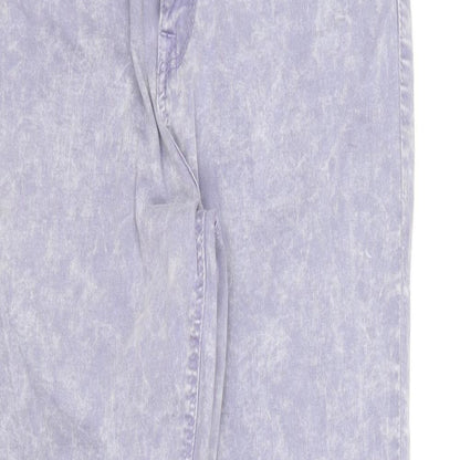 Womens UK Size 12 Preworn Regular Fit Skinny Purple Jeans