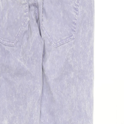 Womens UK Size 12 Preworn Regular Fit Skinny Purple Jeans