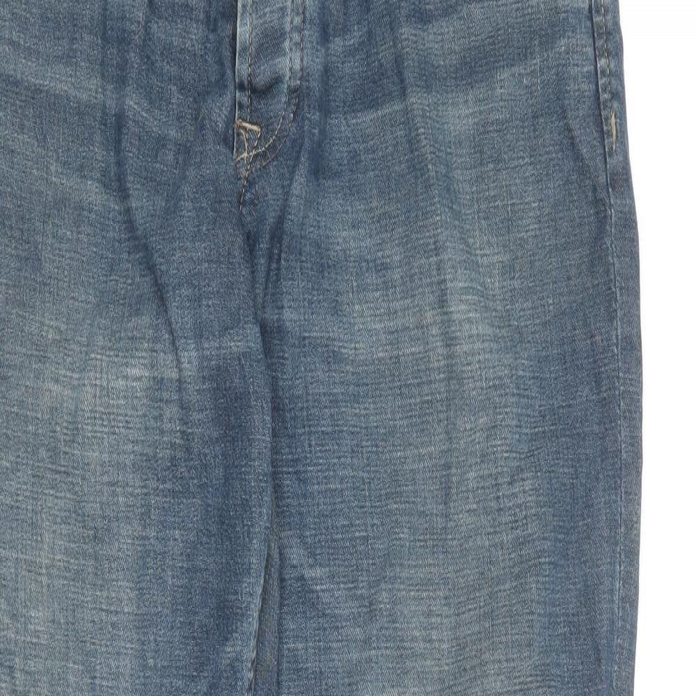 Denim & Co. Mens Blue Cotton Straight Jeans Size 32 in L32 in Regular