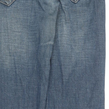 Denim & Co. Mens Blue Cotton Straight Jeans Size 32 in L32 in Regular