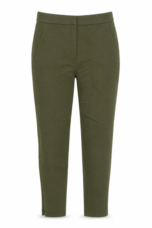 Womens UK Size 8 Marks and Spencer Regular Fit Carrot Green Trousers