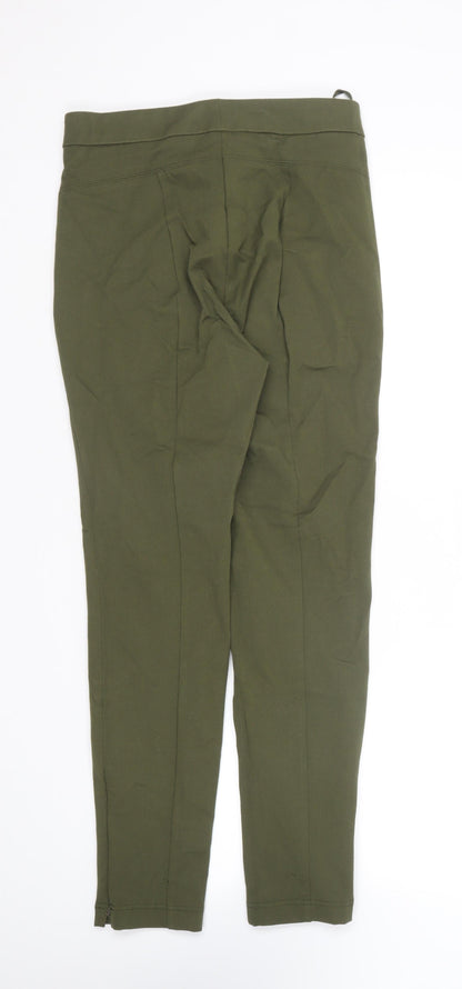 Womens UK Size 8 Marks and Spencer Regular Fit Carrot Green Trousers