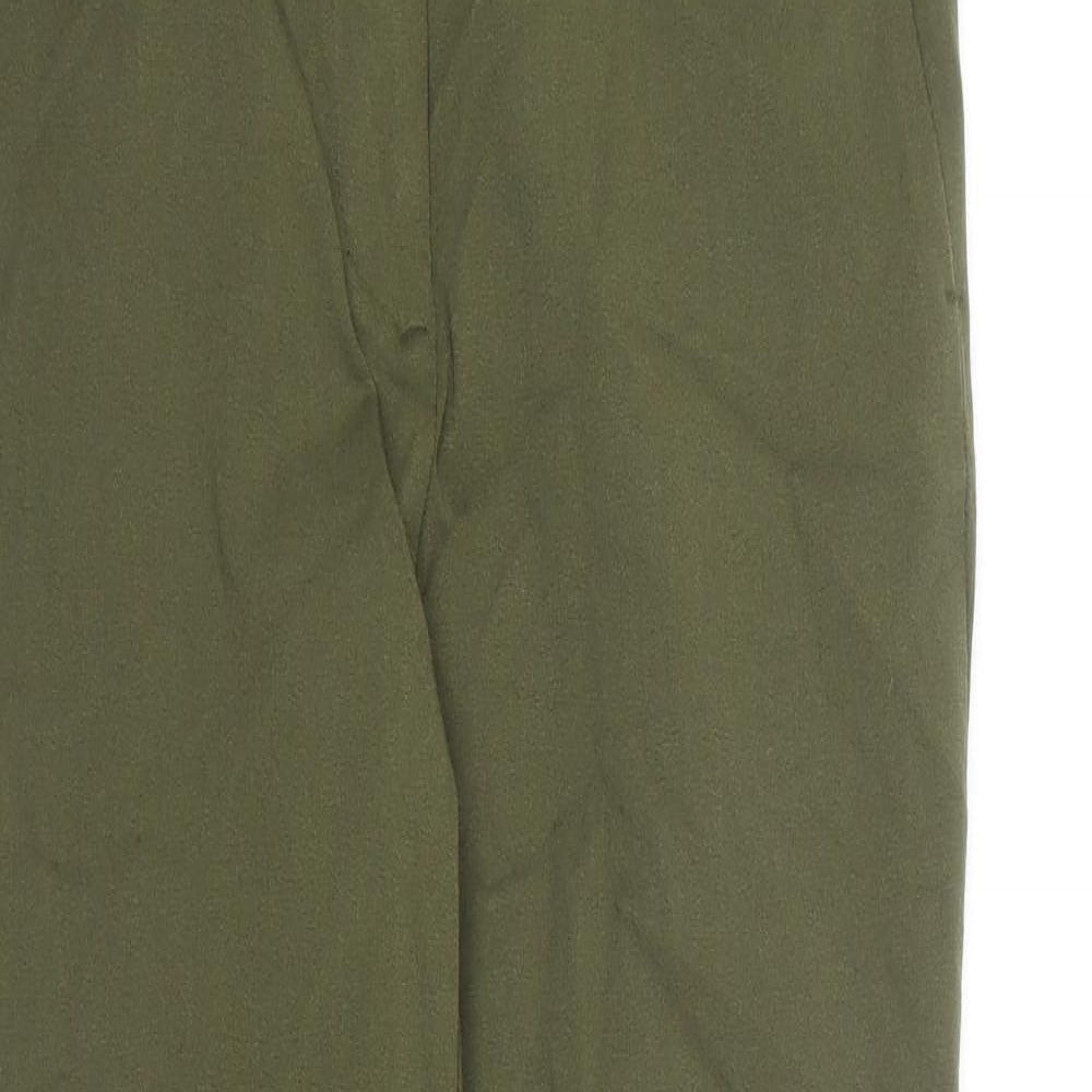 Womens UK Size 8 Marks and Spencer Regular Fit Carrot Green Trousers