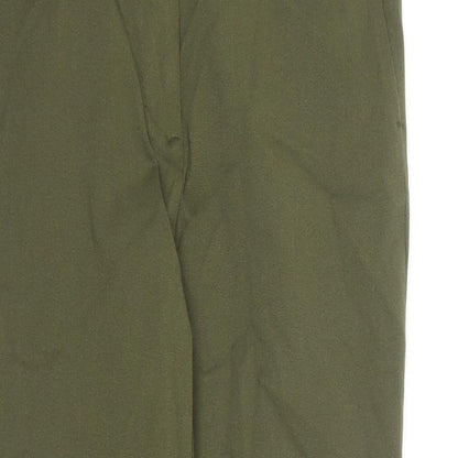 Womens UK Size 8 Marks and Spencer Regular Fit Carrot Green Trousers