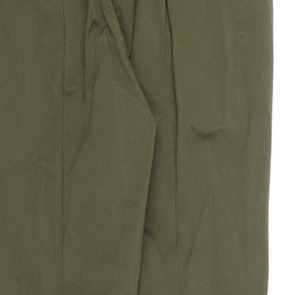 Womens UK Size 8 Marks and Spencer Regular Fit Carrot Green Trousers
