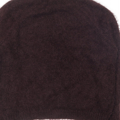 Topshop Womens Purple Round Neck Acrylic Pullover Jumper Size 8
