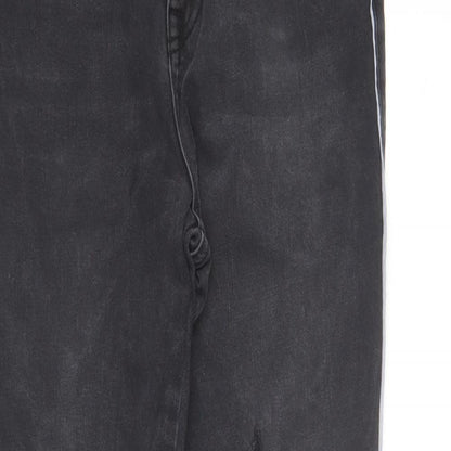 JKA Mens Black Cotton Skinny Jeans Size 32 in L29 in Slim Zip