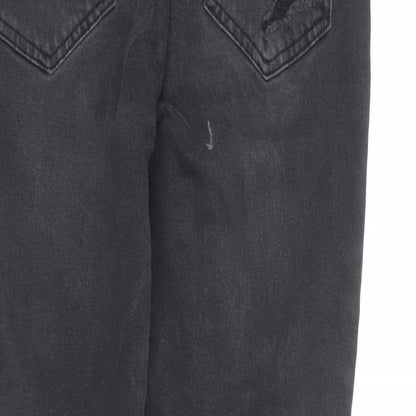 JKA Mens Black Cotton Skinny Jeans Size 32 in L29 in Slim Zip