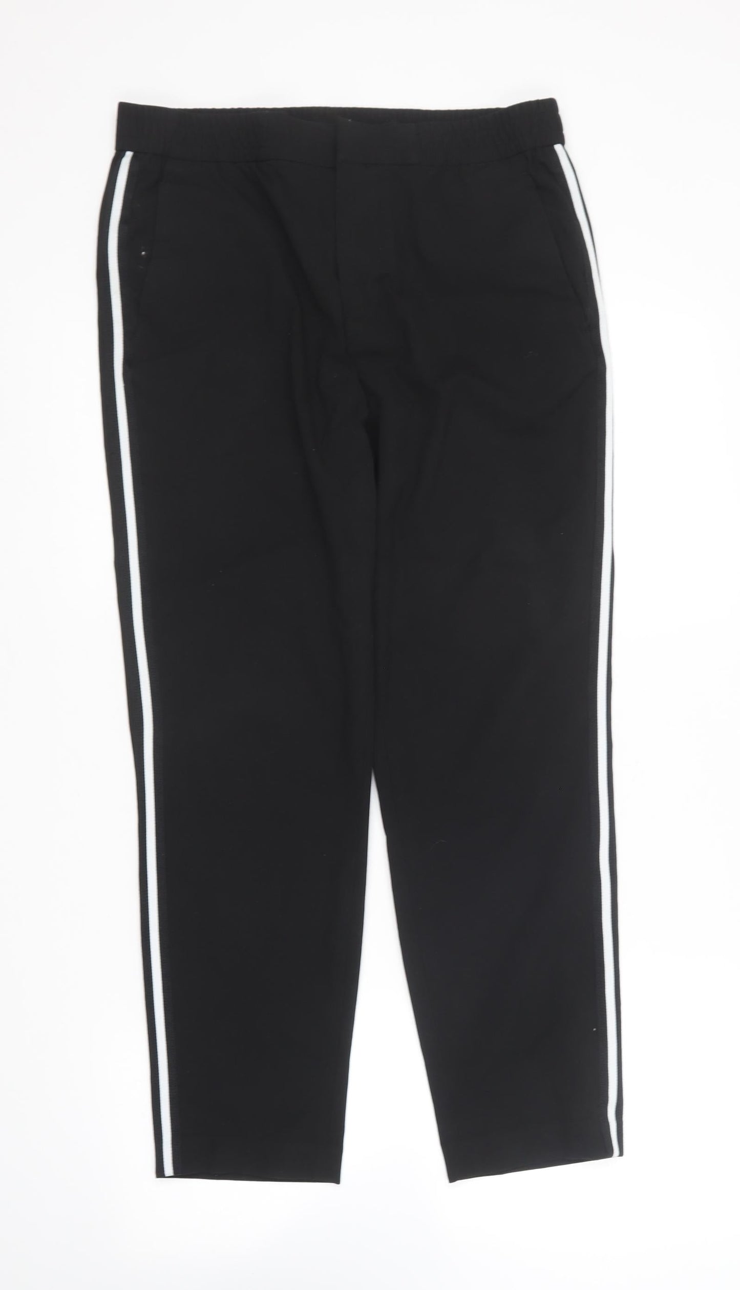Womens UK Size 32 in H&M Regular Fit  Black Trousers