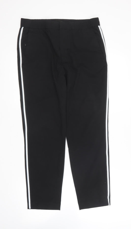 Womens UK Size 32 in H&M Regular Fit  Black Trousers