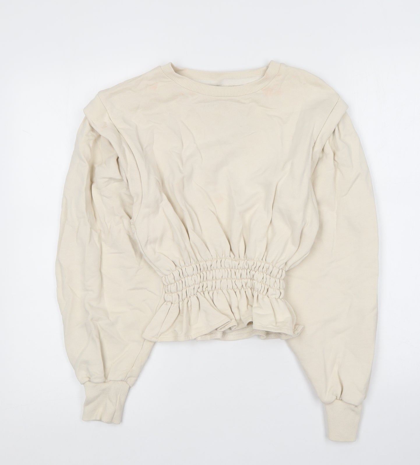 Womens UK Size S Pull&Bear Beige Pullover Jumper