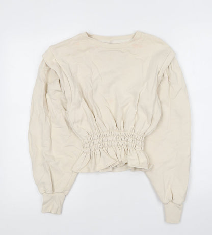 Womens UK Size S Pull&Bear Beige Pullover Jumper