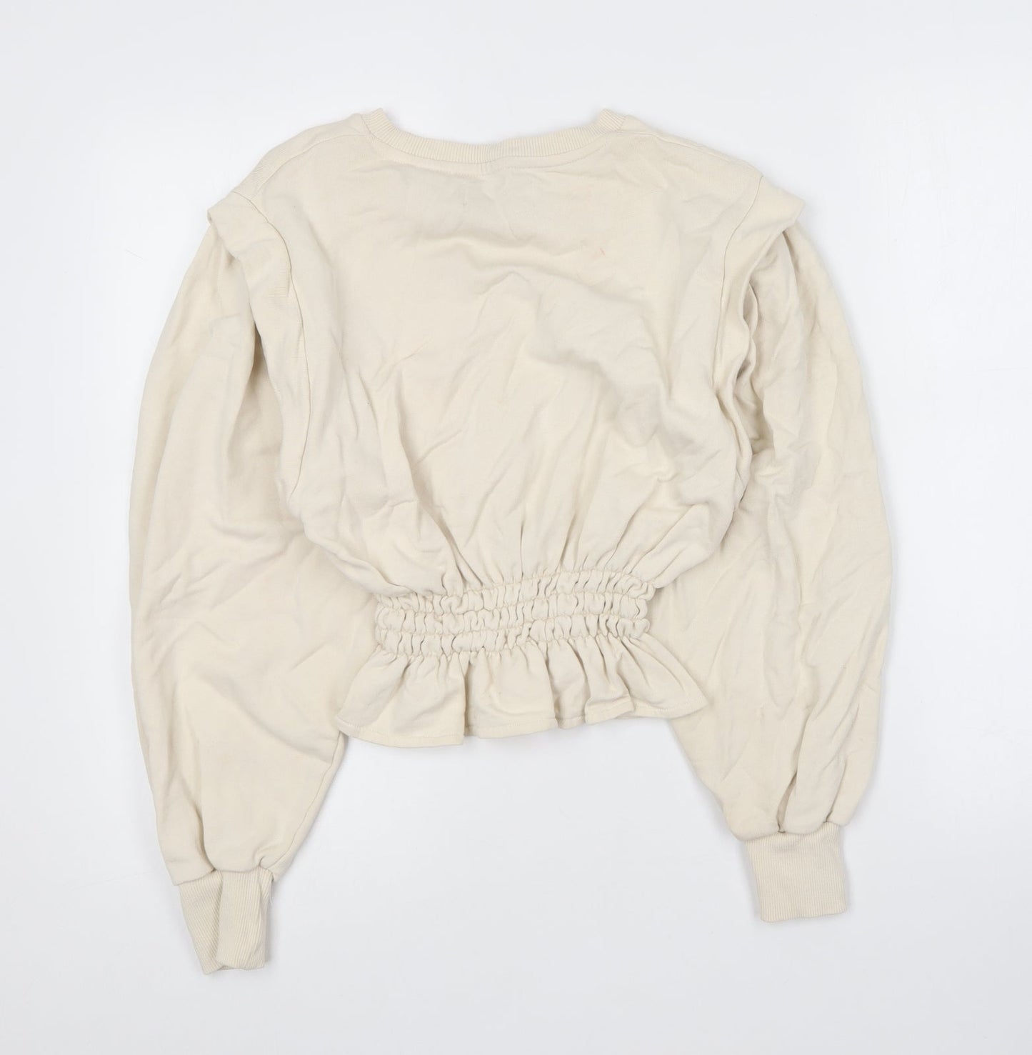 Womens UK Size S Pull&Bear Beige Pullover Jumper