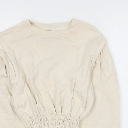 Womens UK Size S Pull&Bear Beige Pullover Jumper