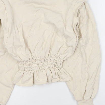 Womens UK Size S Pull&Bear Beige Pullover Jumper