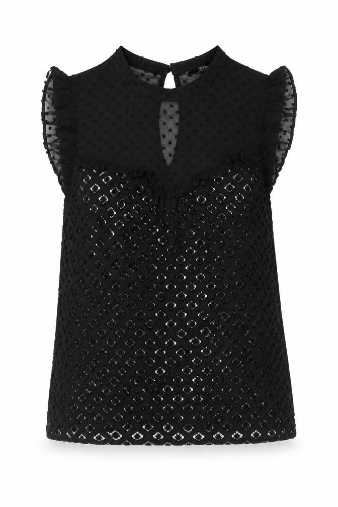 Womens UK Size 10 F&F Black Jersey Blouse