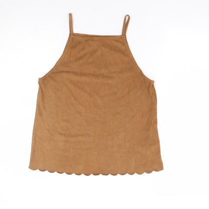 Womens UK Size 10 New Look Brown Camisole Tank