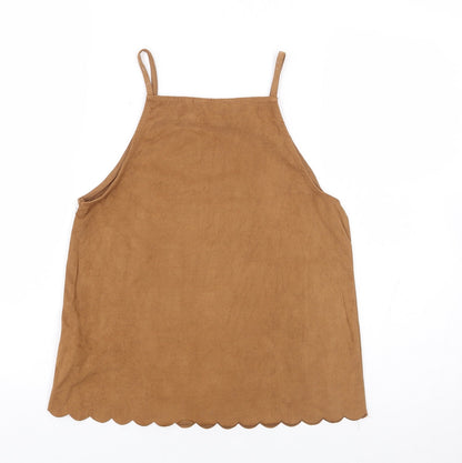 Womens UK Size 10 New Look Brown Camisole Tank