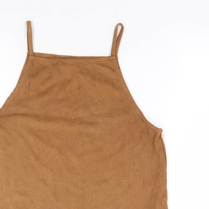 Womens UK Size 10 New Look Brown Camisole Tank