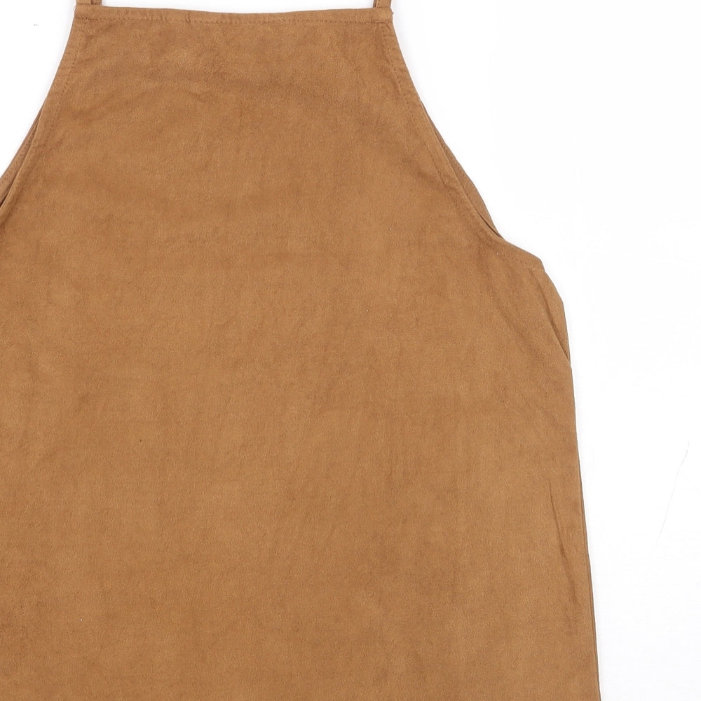 Womens UK Size 10 New Look Brown Camisole Tank