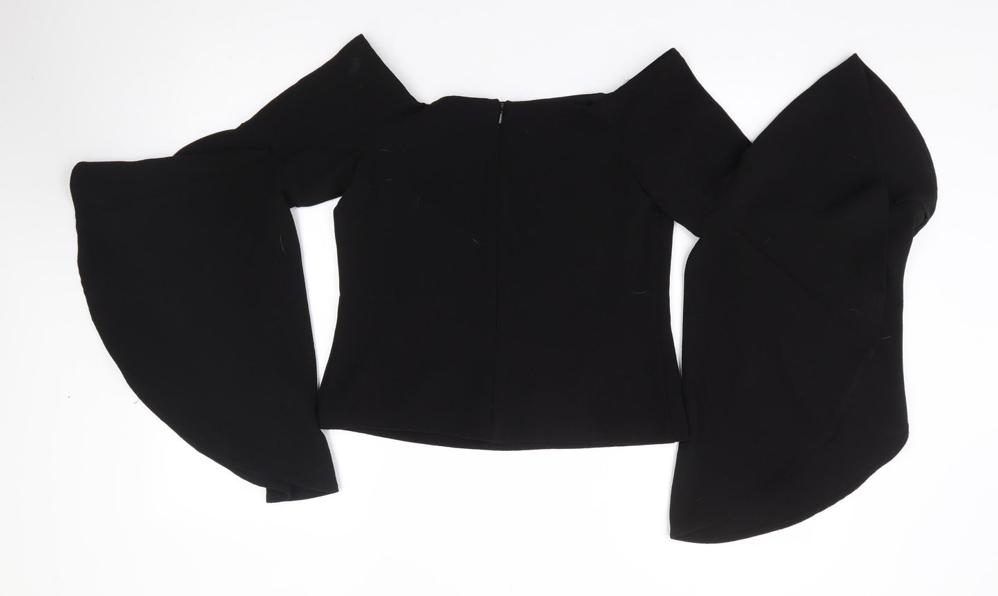 Womens UK Size 10 New Look Black Jersey Blouse