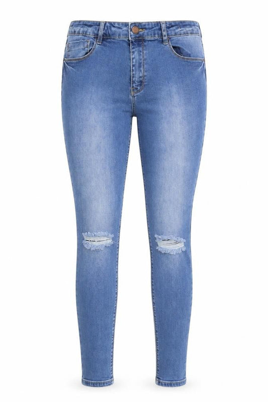 Womens UK Size 32 F&F Regular Fit Skinny Blue Jeans