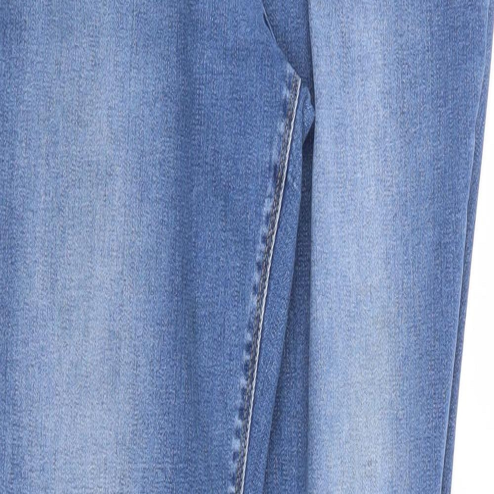 F&F Womens Blue Cotton Skinny Jeans Size 32 L31 in Regular Zip