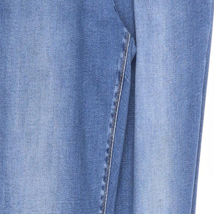 F&F Womens Blue Cotton Skinny Jeans Size 32 L31 in Regular Zip