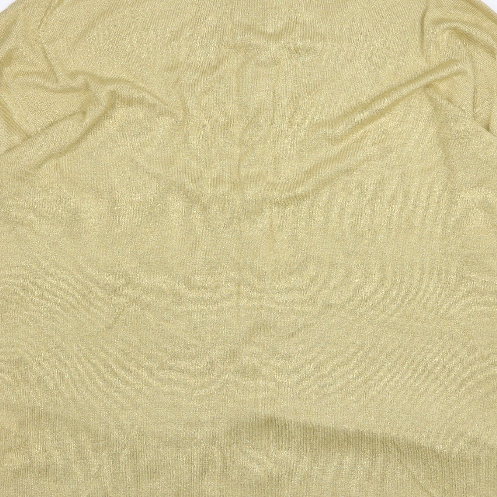 Womens UK Size 16 essence Gold Cardigan Jumper