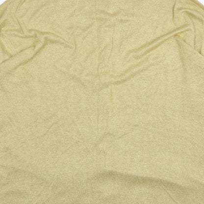 Womens UK Size 16 essence Gold Cardigan Jumper
