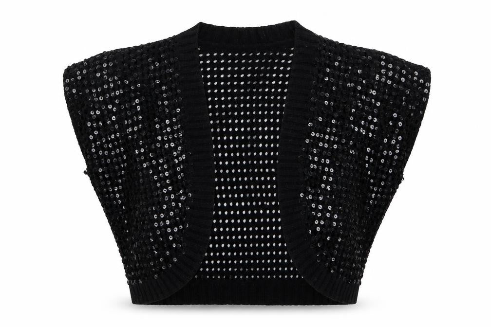 Womens UK Size 16 Classics Black Shrug Jumper