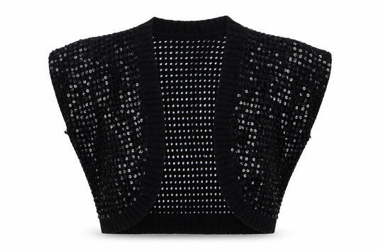 Womens UK Size 16 Classics Black Shrug Jumper