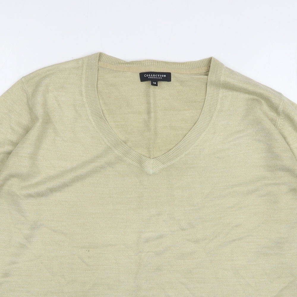 Womens UK Size 16 Debenhams Beige Pullover Jumper