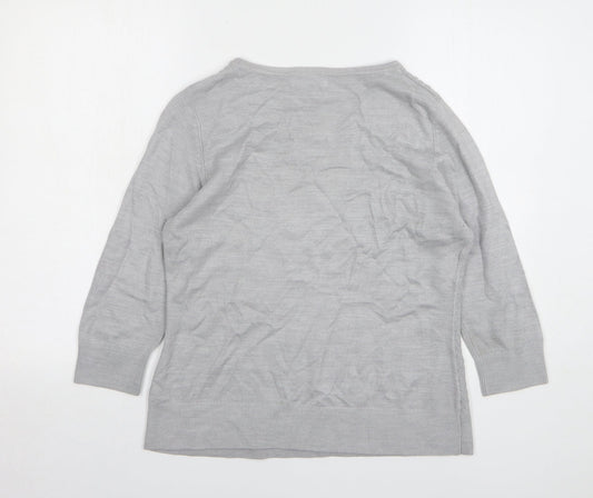 Womens UK Size 12 Marks and Spencer Grey Pullover Jumper