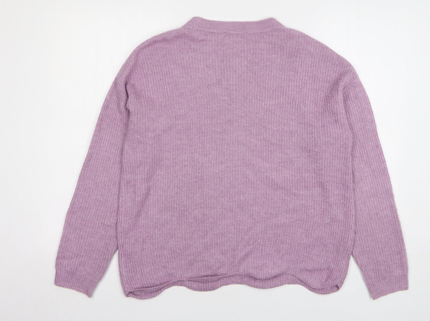 TU Womens Pink Round Neck Acrylic Pullover Jumper Size 10