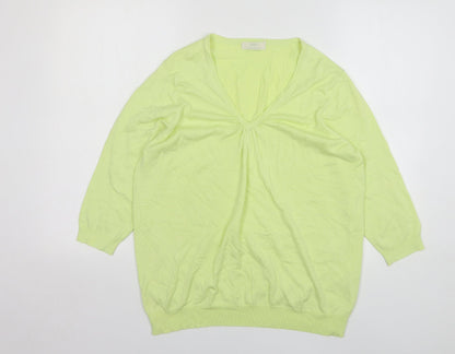 Womens UK Size 18 Marks and Spencer Green Pullover Jumper