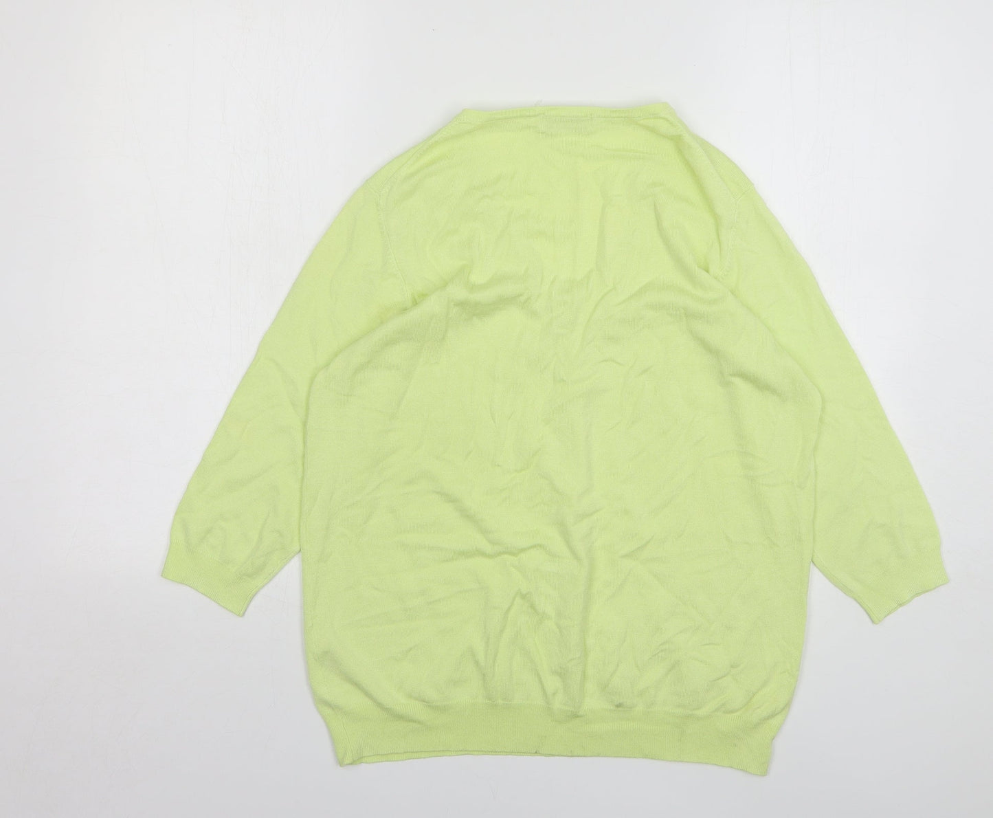 Womens UK Size 18 Marks and Spencer Green Pullover Jumper
