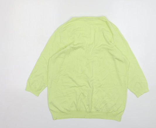 Womens UK Size 18 Marks and Spencer Green Pullover Jumper
