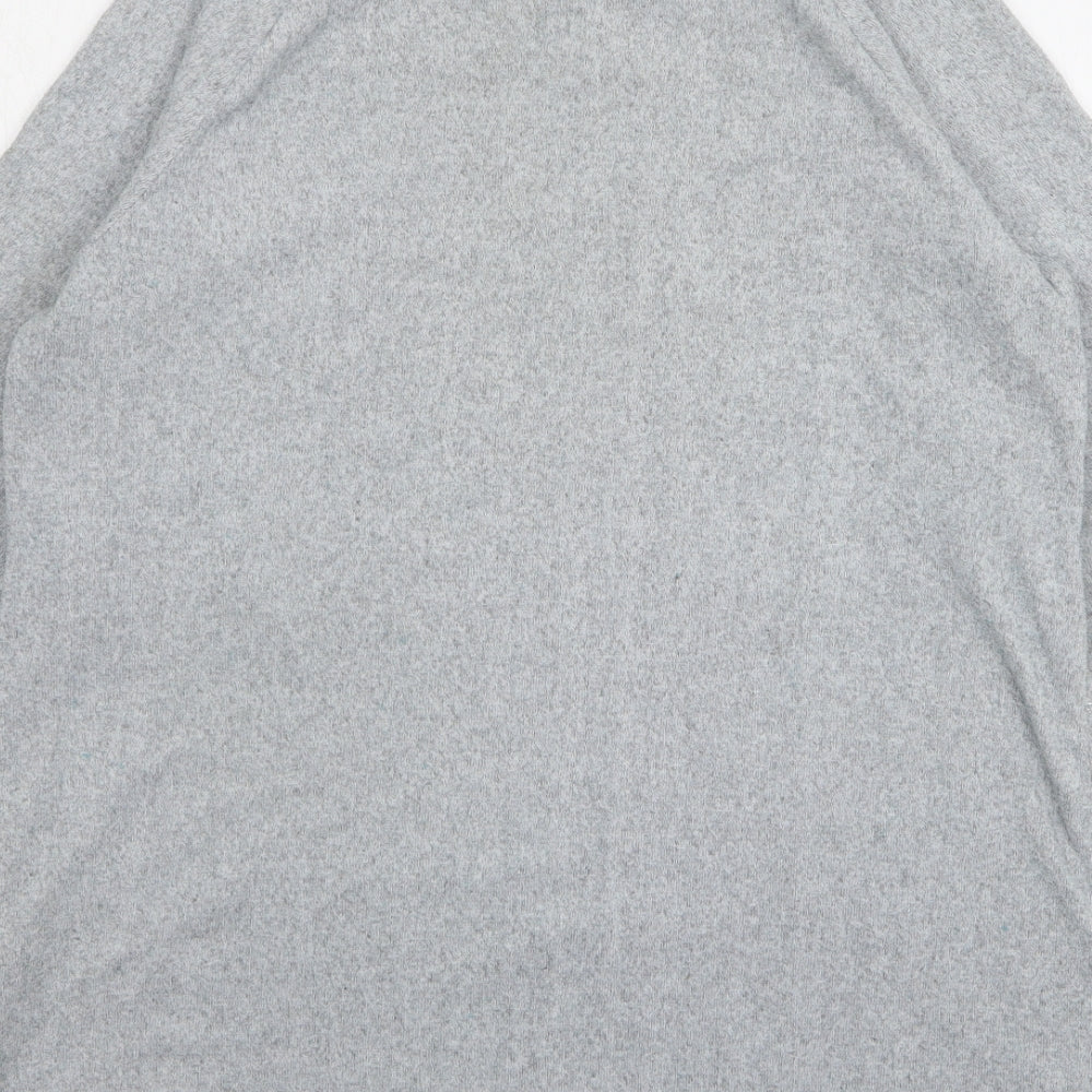F&F Womens Grey Round Neck Animal Print Polyester Pullover Jumper Size 10