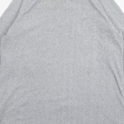 F&F Womens Grey Round Neck Animal Print Polyester Pullover Jumper Size 10