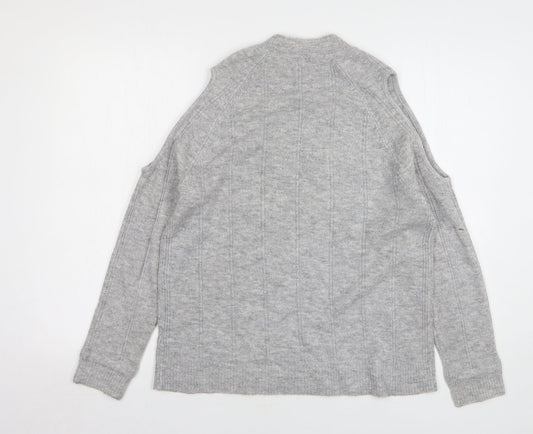 Lottie Womens Grey Round Neck Polyester Pullover Jumper Size 16